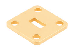 PEW28FS2 - WR-28 導波管シム, 方形 UG-カバー フランジ形状, 周波数範囲: 26.5 GHz ～ 40 GHz, 2 mm 厚, 真鍮