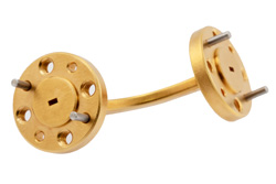 PEW8B0001 - WR-8 導波管 H-ベンド、UG-383/U-Mod フランジ、動作範囲 90 GHz 〜 140 GHz