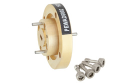 PEWAD5002 - WR-15 導波管バルクヘッドアダプタ UG-385/U 円形フランジ、50 GHz 〜 75 GHz