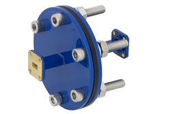 PEWAD5008 - WR-28 導波管バルクヘッドアダプタ UG-599/U 方形 フランジ、26.5 GHz 〜 40 GHz