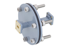 PEWAD5009 - WR-34 導波管バルクヘッドアダプタ UG-1530/U 方形 フランジ、22 GHz 〜 33 GHz