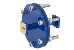 PEWAD5010 - WR-42 導波管バルクヘッドアダプタ UG-595/U 方形 フランジ、18 GHz 〜 26.5 GHz