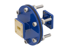 PEWAD5011 - WR-51 導波管バルクヘッドアダプタ 方形 フランジ、15 GHz 〜 22 GHz