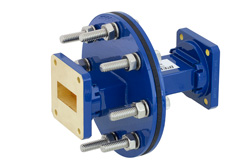 PEWAD5016 - WR-112 導波管バルクヘッドアダプタ UG-51/U 方形 フランジ、7.05 GHz 〜 10 GHz