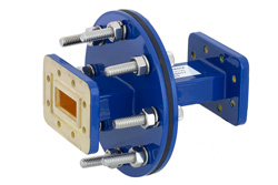 PEWAD5017 - WR-112 導波管バルクヘッドアダプタ CPR-112G フランジ、7.05 GHz 〜 10 GHz