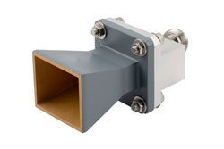 PEWAN090-10ELNF - WR-90 標準 ゲインホーン, 10 dBi 利得, エンドランチ N メス コネクタ