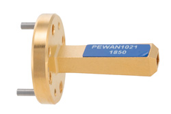 PEWAN1021 - WR-8 導波管ゲインホーンアンテナ、90 GHz 〜 140 GHz 、公称 10 dBi ゲイン、UG-387/U-Mod 円形フランジ