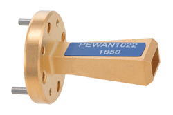 PEWAN1022 - WR-8 導波管ゲインホーンアンテナ、90 GHz 〜 140 GHz 、公称 15 dBi ゲイン、UG-387/U-Mod 円形フランジ