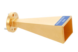 PEWAN1024 - WR-8 導波管ゲインホーンアンテナ、90 GHz 〜 140 GHz 、公称 25 dBi ゲイン、UG-387/U-Mod 円形フランジ