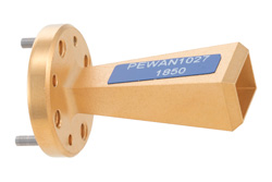 PEWAN1027 - WR-6 導波管ゲインホーンアンテナ、110 GHz 〜 170 GHz 、公称 20 dBi ゲイン、UG-387/U-Mod 円形フランジ