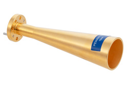 PEWAN1039 - WR-15 導波管コニカルゲインホーンアンテナ、58 GHz 〜 68 GHz 、公称 20 dBi ゲイン、UG-385/U 円形フランジ