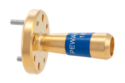 PEWAN1062 - WR-6 導波管コニカルゲインホーンアンテナ、100 GHz 〜 112 GHz 、公称 15 dBi ゲイン、UG-387/U-Mod 円形フランジ