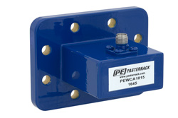 PEWCA1015 - WR-137、CPR-137G、溝付きフランジ、SMA メス、導波管 〜 同軸アダプタ、5.85 GHz 〜 8.2 GHz、C 周波帯