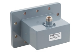 PEWCA1067 - WR-340、CPR-340G、溝付きフランジ、N メス、導波管 〜 同軸アダプタ、2.2 GHz 〜 3.3 GHz、F