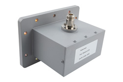 PEWCA1079 - WR-430 UDR22 Flange to N Female Waveguide to Coax Adapter Operating from 1.72 GHz to 2.61 GHz