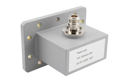 PEWCA1081 - WR-284 UDR32 Flange to N Female Waveguide to Coax Adapter Operating from 2.6 GHz to 3.95 GHz