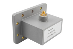PEWCA1082 - WR-284 UDR32 Flange to SMA Female Waveguide to Coax Adapter Operating from 2.6 GHz to 3.95 GHz