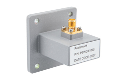 PEWCA1090 - WR-112 UBR84 Flange to SMA Female Waveguide to Coax Adapter Operating from 6.57 GHz to 9.99 GHz