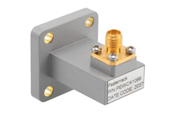 PEWCA1099 - WR-51 UBR180 Flange to SMA Female Waveguide to Coax Adapter Operating from 14.5 GHz to 22 GHz