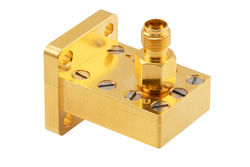 PEWCA1102 - WR-34 UBR260 Flange to 2.92mm Female Waveguide to Coax Adapter Operating from 21.7 GHz to 33 GHz