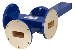PEWCT1037 - WR-137導波管 30 dB クロスガイド結合器、3 ポート、UG-344/Uラウンドカバーフランジ、5.85 GHz 〜 8.2 GHz、青銅