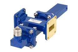 PEWCT1077 - WR-90導波管 30 dB クロスガイド結合器、UG-39/Uスクエアカバーフランジ、N メス 結合ポート、8.2 GHz 〜 12.4 GHz、青銅