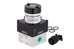 PEWGS6000 - WR-28 導波管メカニカルリレー SPDT ラッチングスイッチ、Ka バンド 40 GHz 最大周波数、550 W、UG-599/U 方形、28V、セルフカットオフ