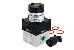 PEWGS6004 - WR-42 導波管メカニカルリレー SPDT ラッチングスイッチ、K 帯 26.5 GHz 最大周波数、800 W、UG-595/U 方形、28V