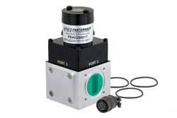 PEWGS6017 - WR-90 導波管メカニカルリレー SPDT ラッチングスイッチ、X 帯 12.4 GHz 最大周波数、5,000 W、UG-39/U 方形、28V、TTL