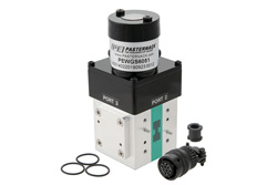 PEWGS6051 - WRD-750 ダブルリッジ導波管 SPDT/DPDT ラッチングリレースイッチ、7.5 GHz 〜 18 GHz 周波数帯、8,500 W、UG カバー、12V、TTL