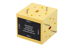 PEWMT1004 - WR-22 導波管マジックティー、UG-383/U 円形フランジ、動作範囲 33 GHz 〜 50 GHz