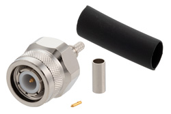 SC-100-TM-D - TNC Male Connector Crimp/Solder Attachment for LMR-100A-PVC, PE-C100, RG174, RG188, RG316