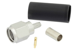 TC-100-SM - SMA オス コネクタ、圧着/はんだ接続、LMR-100、PE-C100、RG174、RG188、RG316