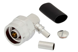 TC-195-NMH-RA-D - N オス 直角コネクタ、圧着/はんだ接続、LMR-195、PE-C195