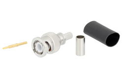 TC-200-BM-X - BNC オス コネクタ、圧着/はんだ接続、LMR-200、PE-C200