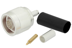 TC-200-NM - N オス コネクタ、圧着/はんだ接続、LMR-200、PE-C200