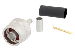 TC-200-NMH-X - N オス コネクタ、圧着/はんだ接続、LMR-200、PE-C200