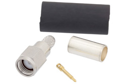 TC-200-SM - SMA オス コネクタ、圧着/はんだ接続、LMR-200、PE-C200