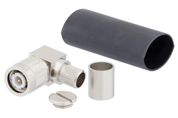 TC-400-TM-RA - TNC オス 直角コネクタ、圧着/はんだ接続、LMR-400、PE-C400