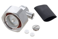 TC-SPP250-716M-RA-LP - 7/16 DIN オス直角 低 PIM コネクタ、はんだ接続、SPP-250-LLPL