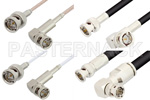 BNC オス 直角 75Ω から BNC オス 75Ω ケーブルアセンブリ