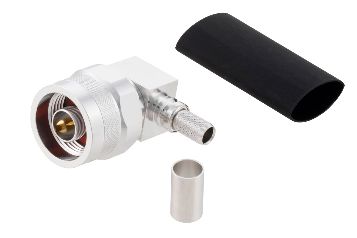 N オス 直角 コネクタ 圧着/ノンソルダー端子接続, LMR-240, LMR-240-DB, LMR-240-UF, LMR-240-FR, RG8X, PE-C240