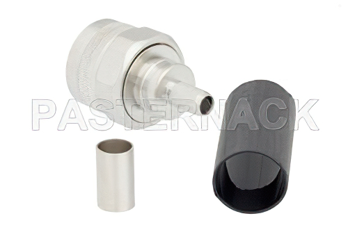 N オス コネクタ、圧着/ノンソルダー端子接続、LMR-240、PE-C240、RG8X