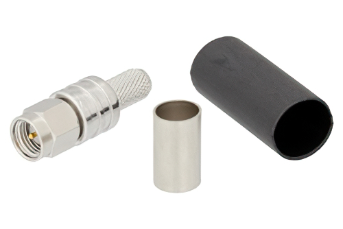 SMA オス コネクタ、圧着/ノンソルダー端子接続、LMR-240、PE-C240