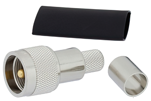 UHF オス コネクタ、圧着/ノンソルダー端子接続、LMR-400、PE-C400、PE-B400、PE-B405