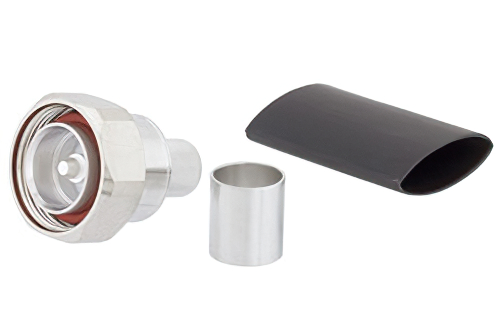 7/16 DIN オス コネクタ、圧着/ノンソルダー端子接続、LMR-600、PE-C600、IP68準拠