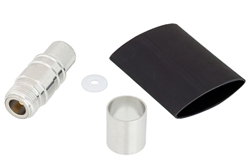 N メス コネクタ、圧着/ノンソルダー端子接続、LMR-600、PE-C600