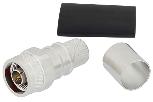 N オス コネクタ、圧着/ノンソルダー端子接続、LMR-600、PE-C600