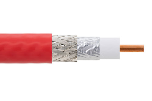 Low Loss Flexible LMR-400-LLPX Plenum Rated Coax Cable Double Shielded with Orange Fluoropolymer Jacket