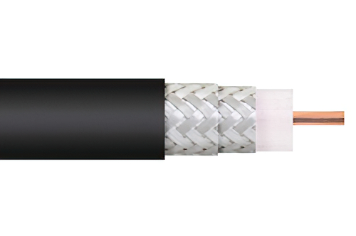 75 Ω フレキシブル RG59 型 同軸ケーブル 0.305 インチ外径 ダブルシールド PVC 被覆